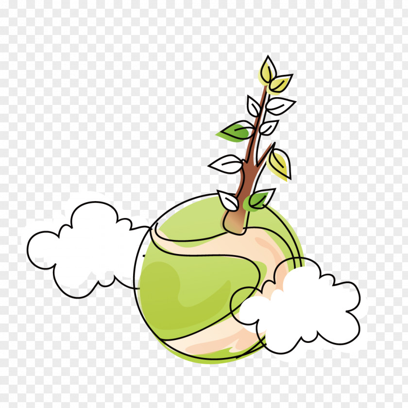 Small Trees On Earth Clip Art PNG