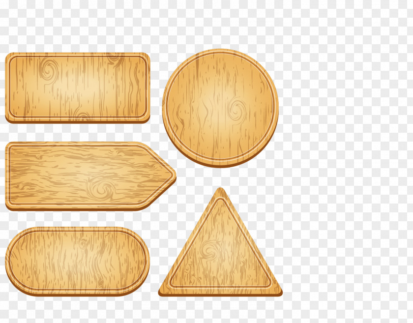 Vector Painted Wood Tag PNG