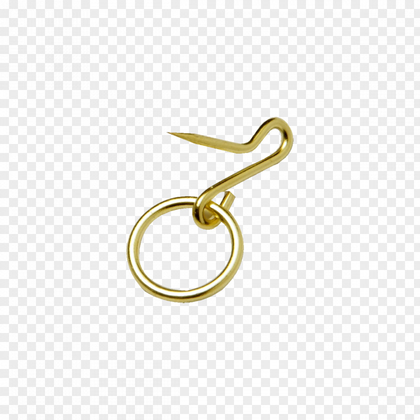 Brass Pin Plastic Drapery Ring PNG