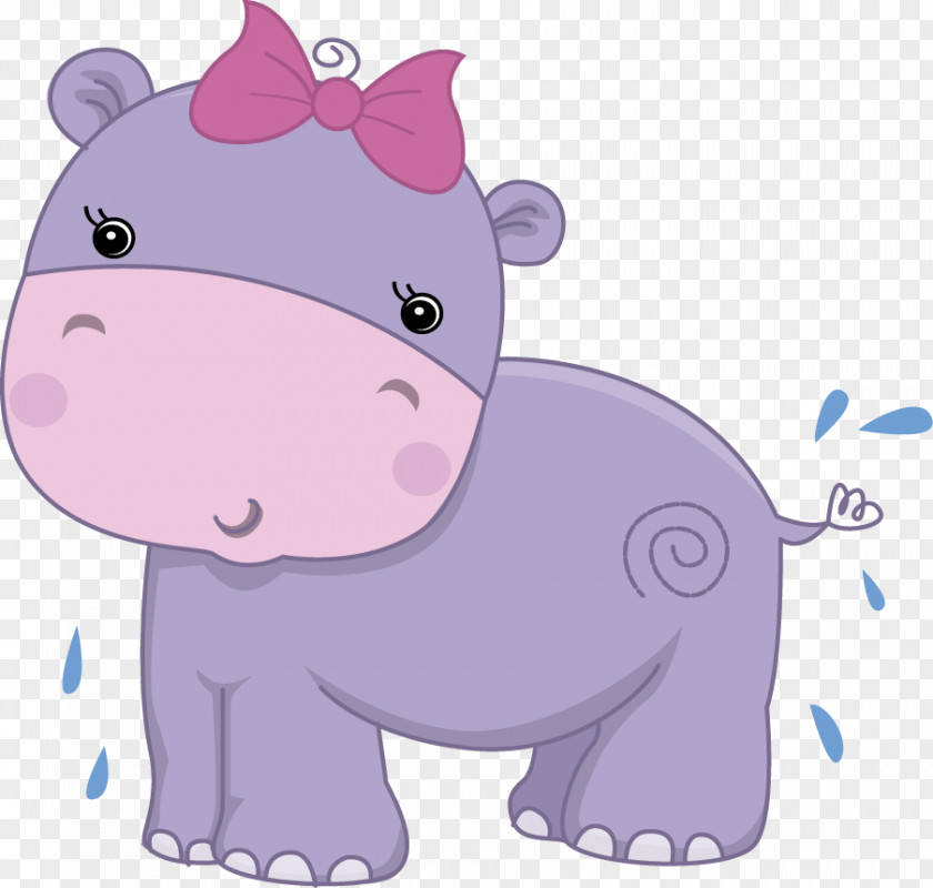 Child Hippopotamus Baby Shower Greeting & Note Cards Clip Art PNG