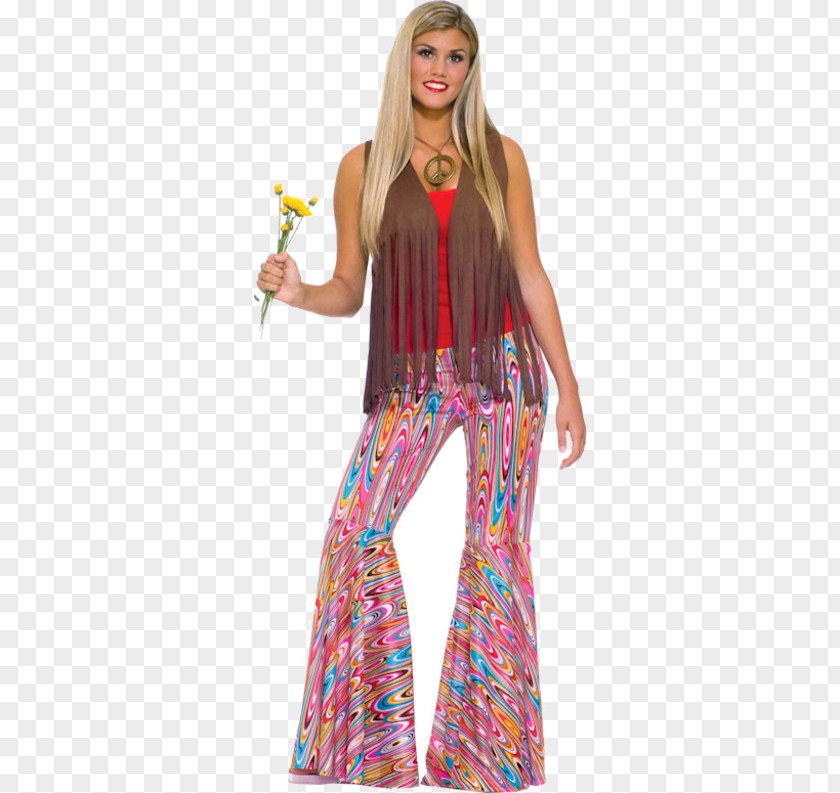 Woman 1970s 1960s Bell-bottoms Costume Party PNG