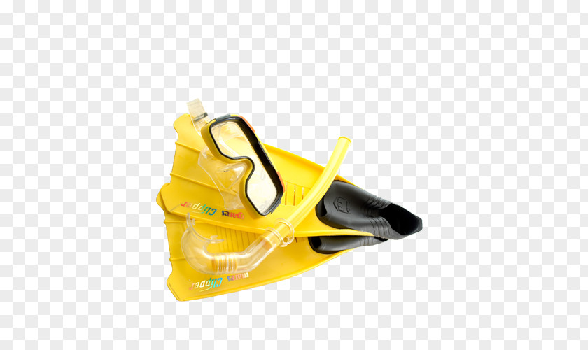 Swimming Elements Shoe Yellow Font PNG