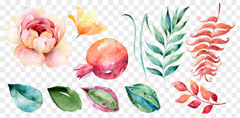 Watercolor Flowers Flower Painting Leaf Clip Art PNG