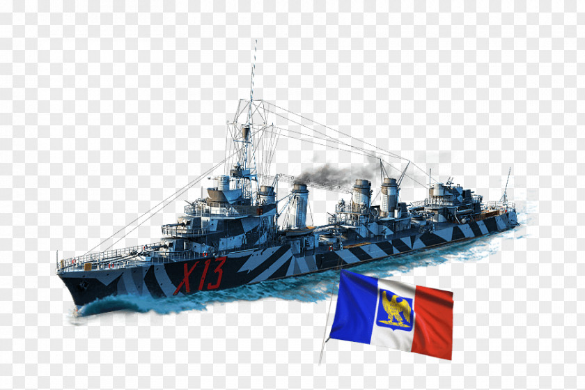 France World Of Warships Heavy Cruiser Destroyer PNG