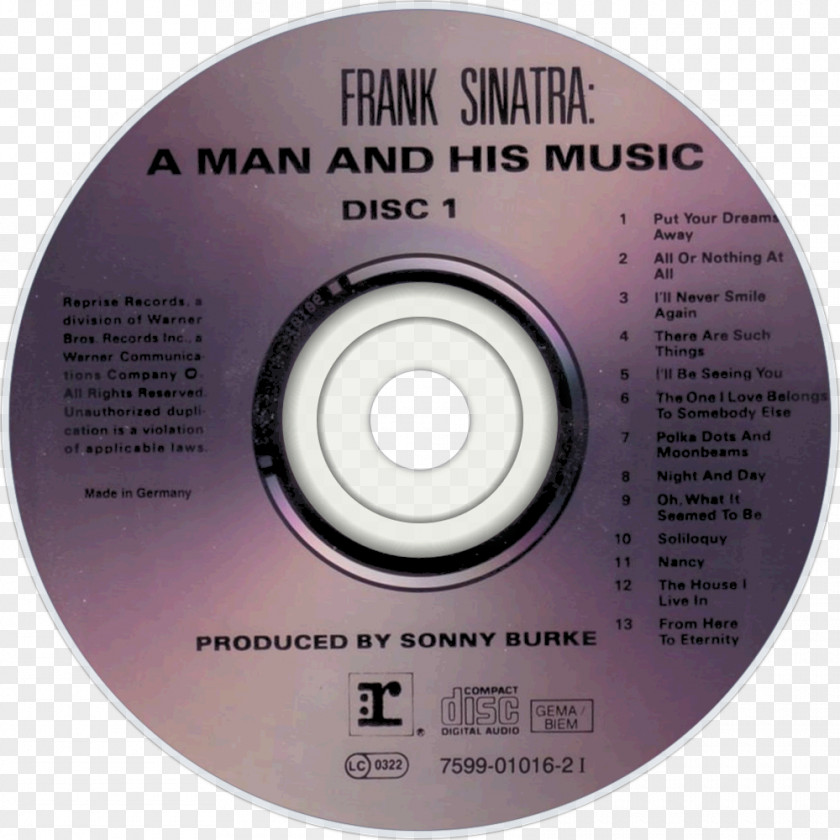 Frank Sinatra Compact Disc She's So Unusual Album Cover Detour PNG