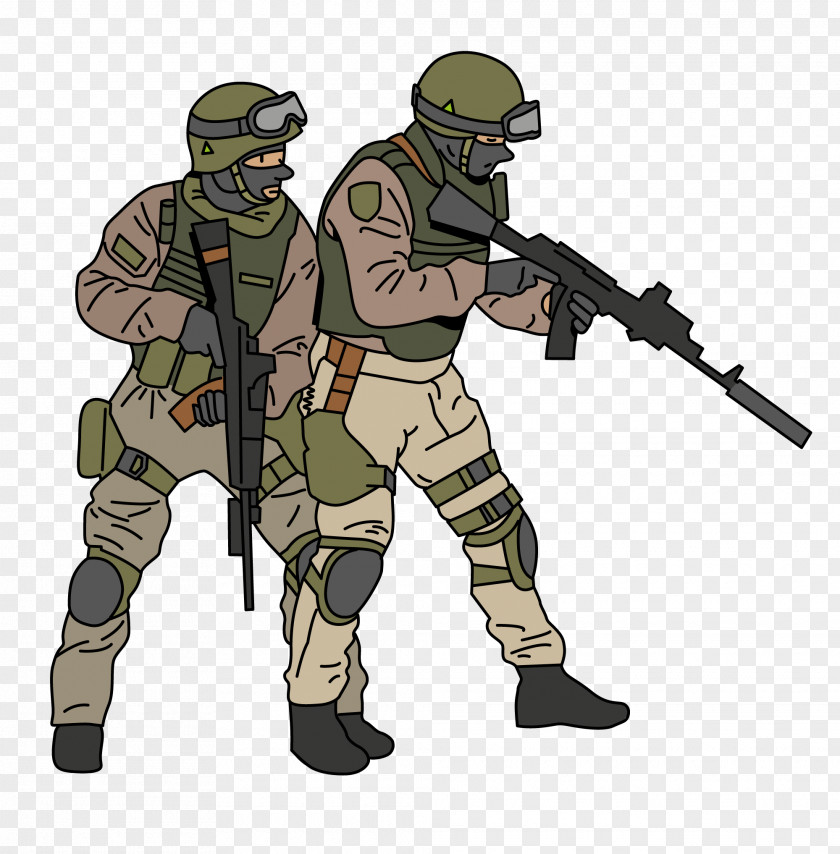 Vector Character Illustration Infantry Soldier Machine Gun Militia Firearm PNG