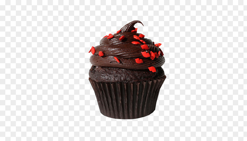 Black Ice Cream Cake Cupcake Red Velvet PNG