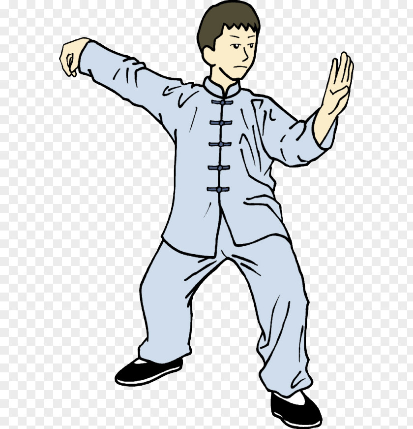 Cartoon Character Fitness Tai Chi Chinese Martial Arts Wushu PNG