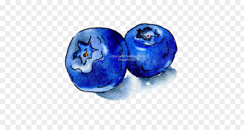 Blueberry Watercolor Painting Drawing Fruit Ink PNG