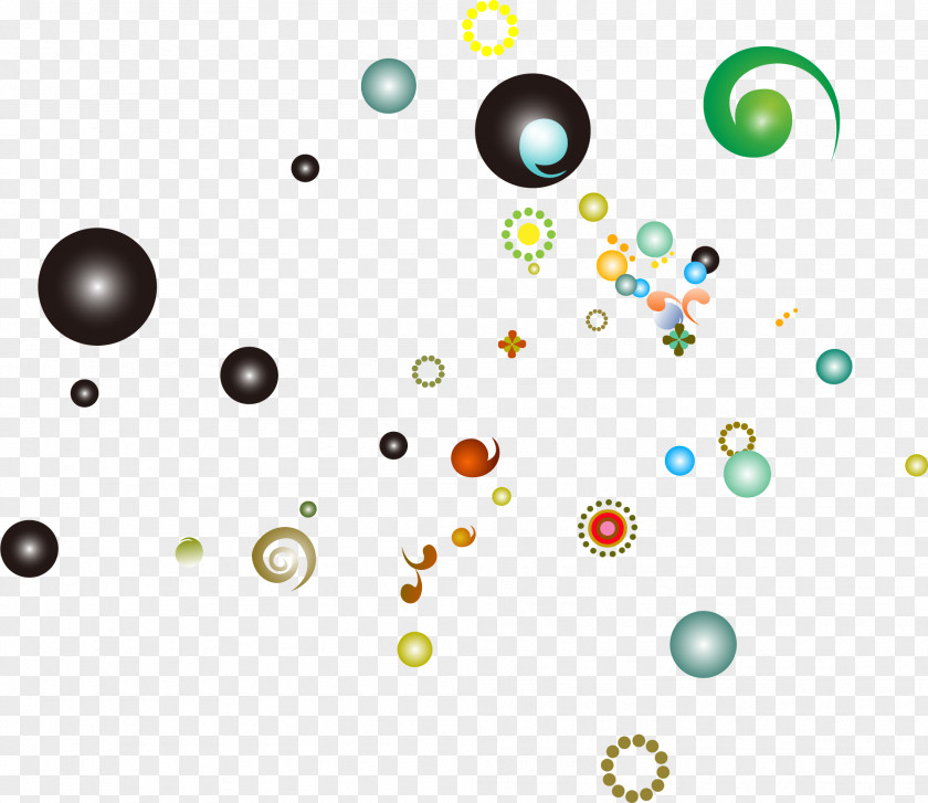 Hand Painted Colorful Circle Dots PNG