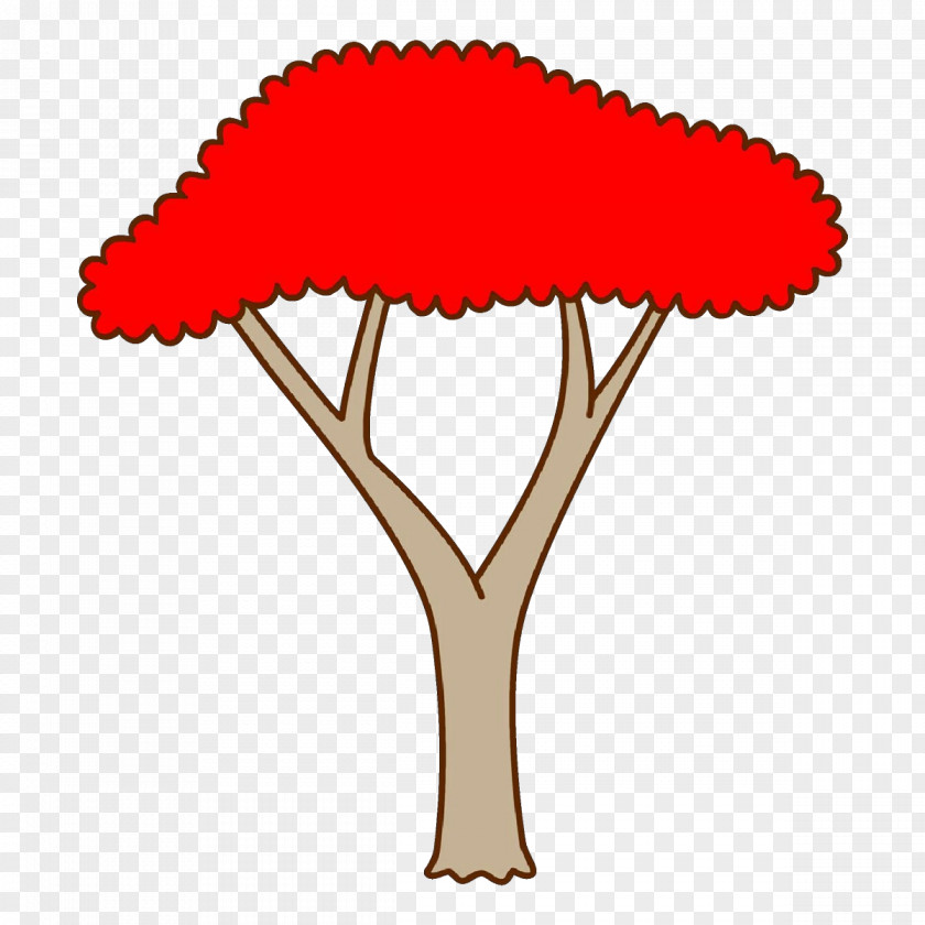 Red Tree Plant PNG