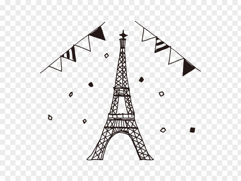 Eiffel Tower Illustration Graphics Image Text PNG