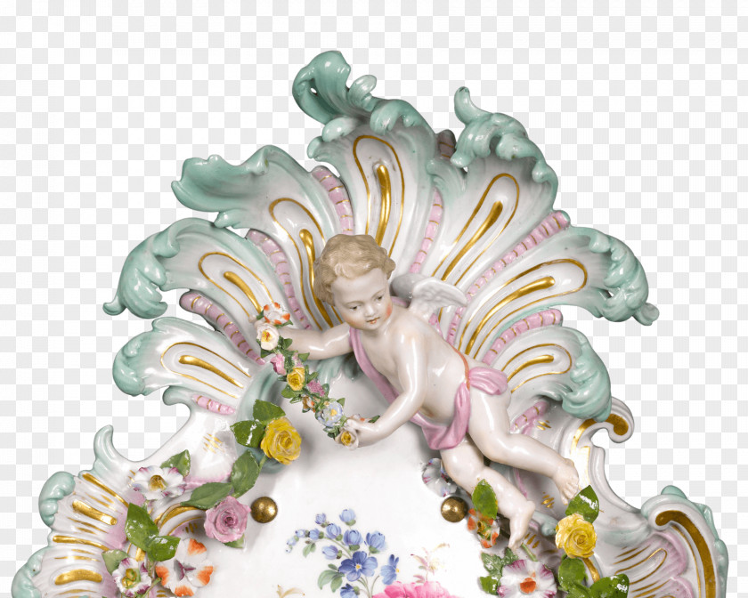 Meisuseno Meissen Porcelain Figurine Sconce PNG