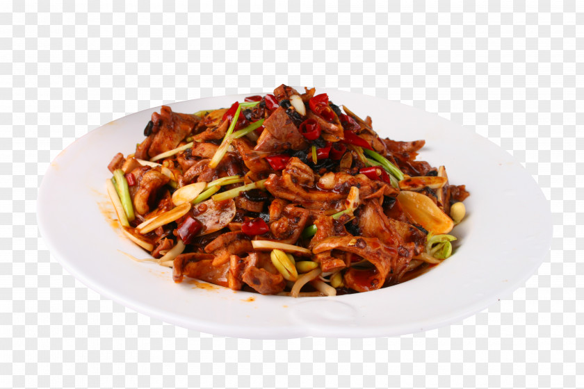 Spicy Chicken Lo Mein Chow Laziji Fried Noodles Chinese PNG