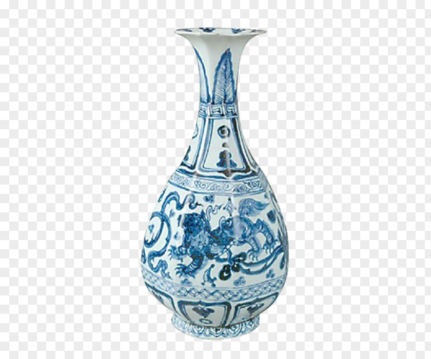 Ceramic Bottle Jingdezhen Capital Museum Blue And White Pottery Yuan Dynasty PNG
