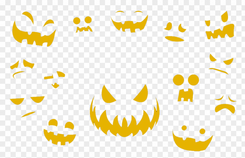 Halloween Vector Elements Pattern Yellow Area Clip Art PNG