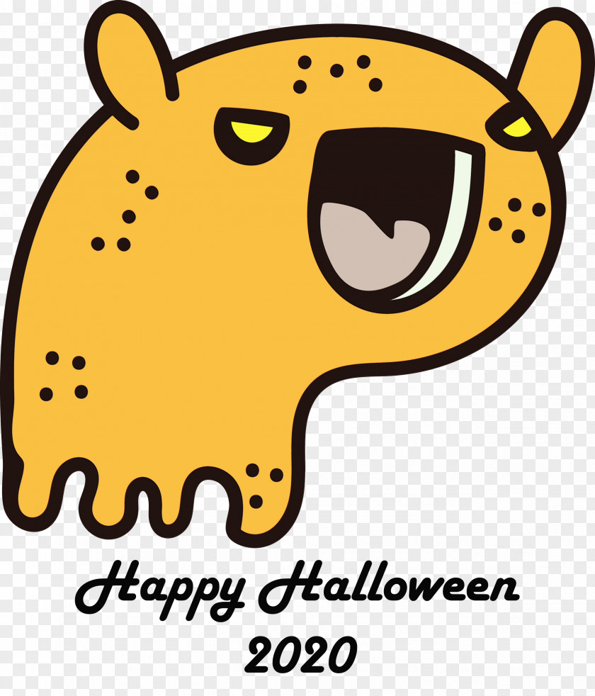 Snout Yellow Cartoon Area Line PNG