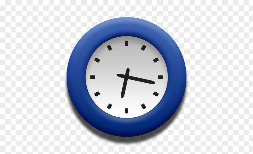 Wall Clock Electric Blue PNG