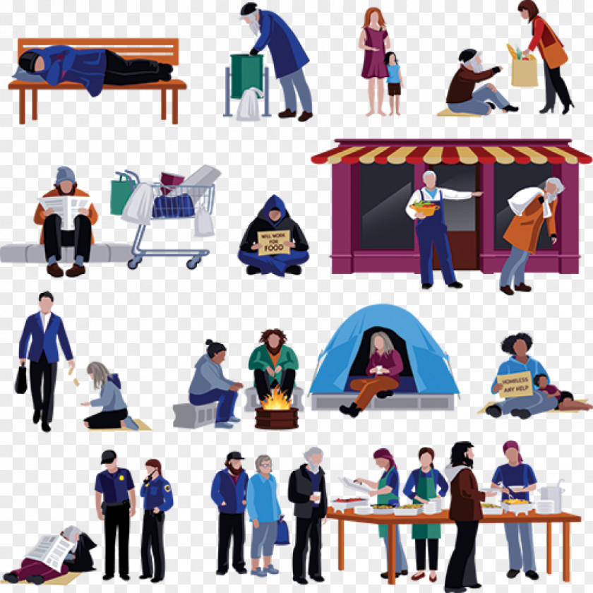 Collage Art Group Of People Background PNG
