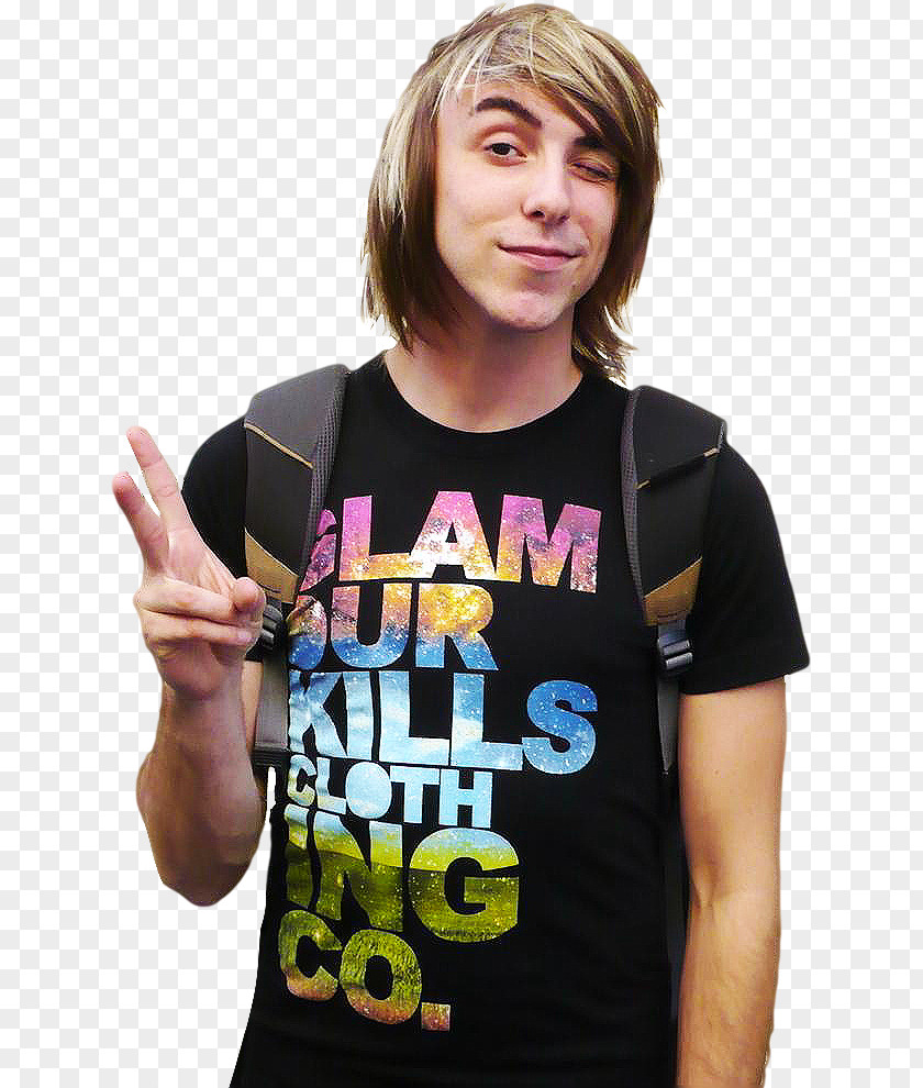 Alex Gaskarth All Time Low T-shirt Hairstyle PNG