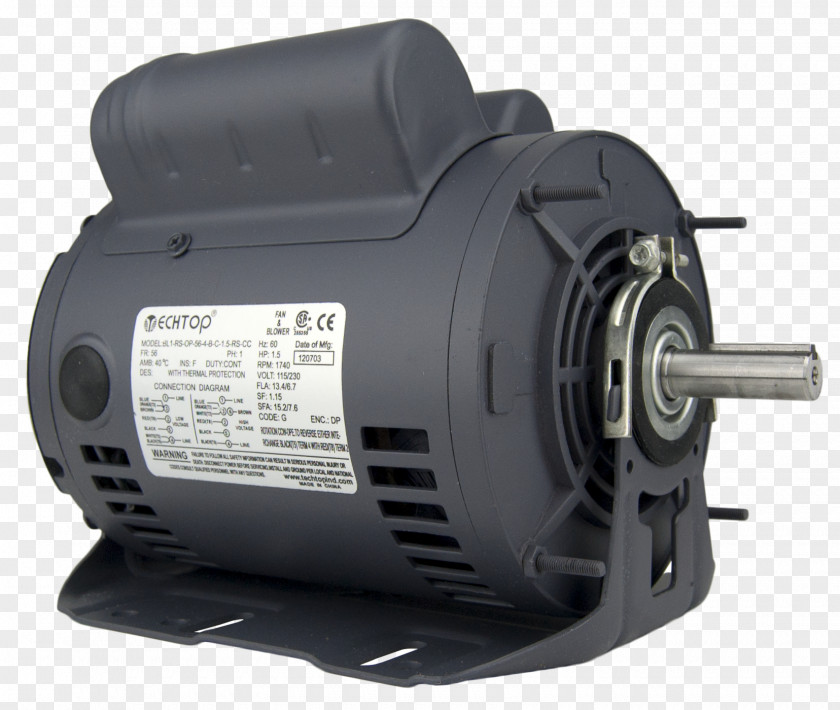 Engine Electric Motor TEFC AC Mains Electricity PNG