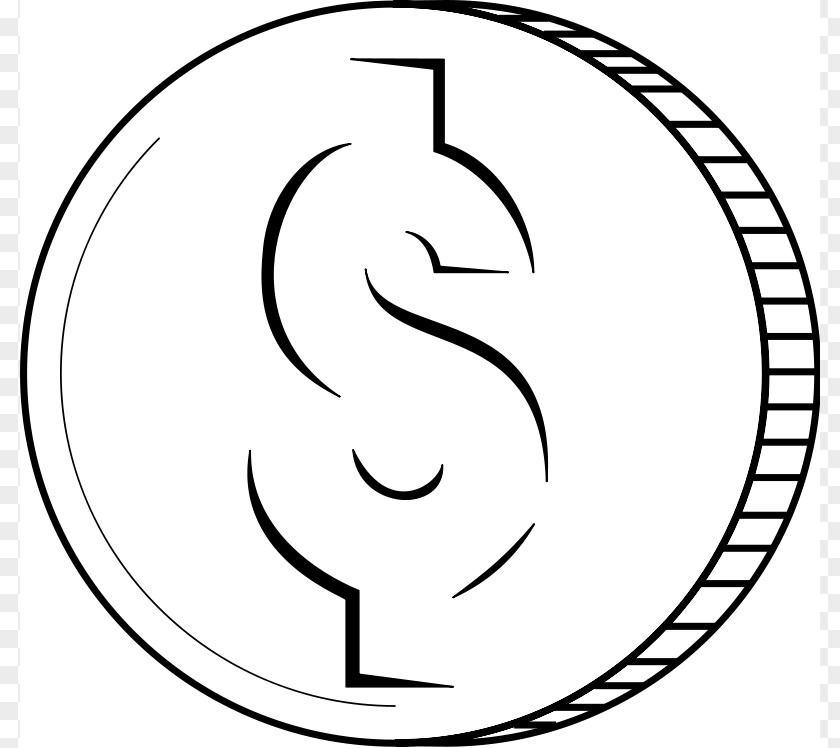 Free Pictures Of Money Coin Black And White Content Clip Art PNG