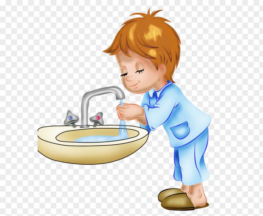 Cartoon Boy Washing Hands Child Drawing Hygiene PNG
