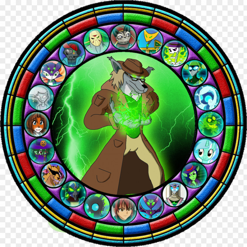 Glass Stained Circle Recreation Material PNG
