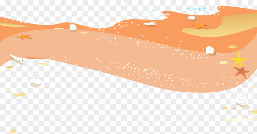 Vector Hand-painted Beach Euclidean Vecteur PNG