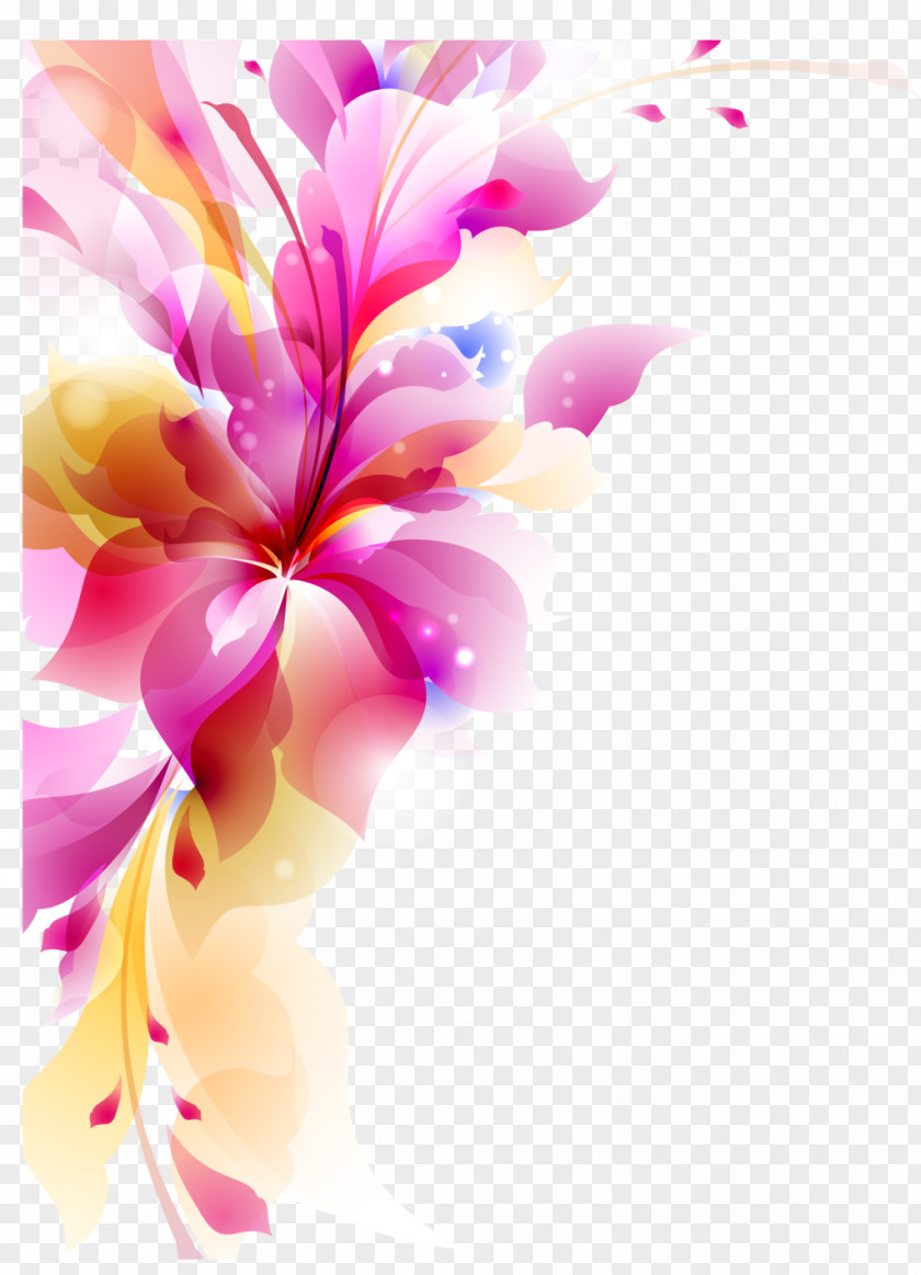 Vector Transparent Flower Floral Design Wallpaper PNG