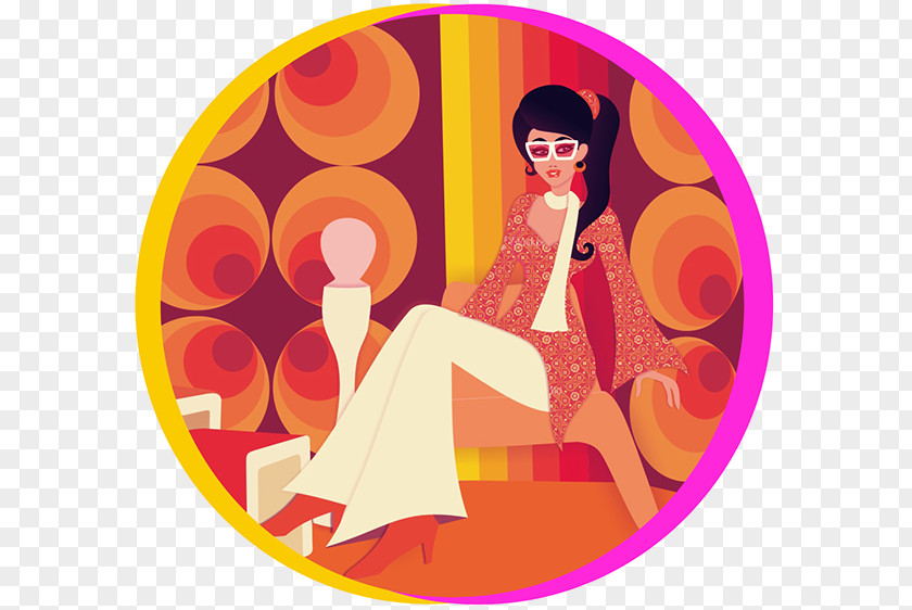 Disco Ball 1970s Cartoon PNG