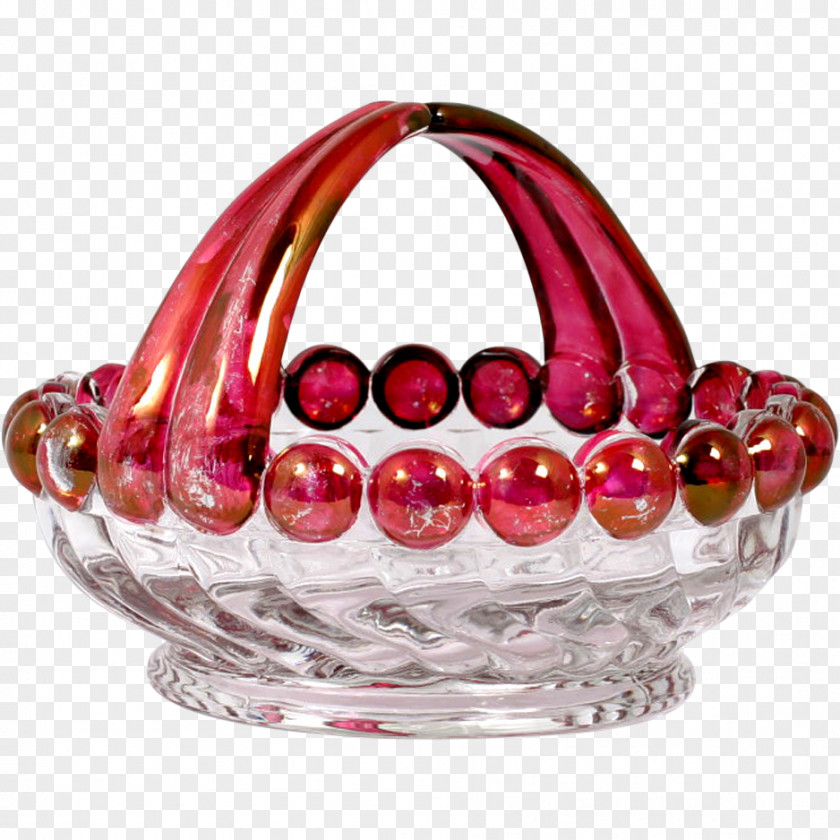 Glass Lead Pressed Salt Cellar Basket PNG