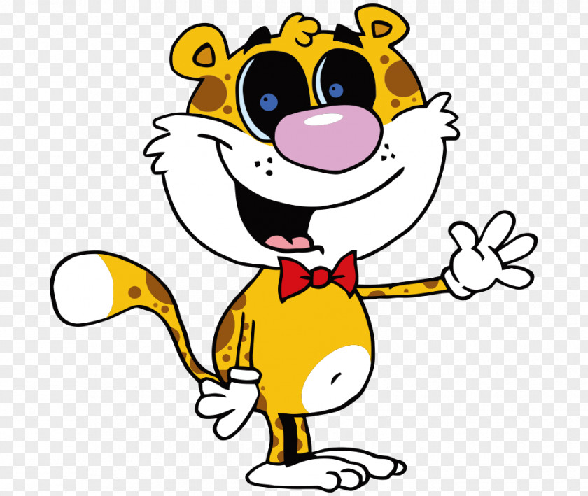 Cartoon Tiger Painted Yellow Tie Royalty-free Clip Art PNG