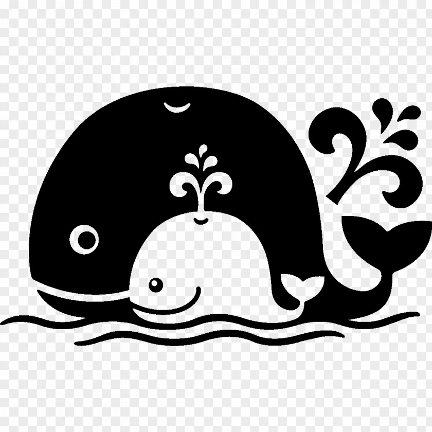 Cetacea Blackandwhite Whale Cartoon PNG