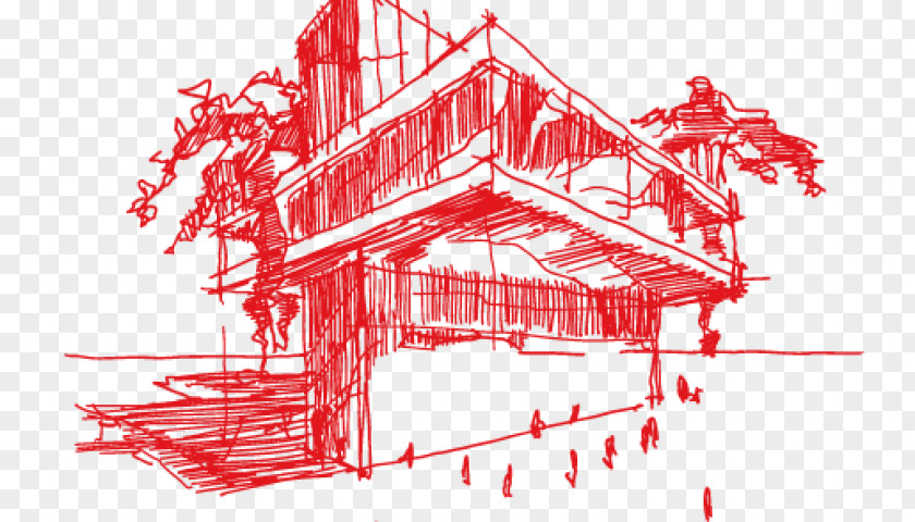 Drawing Modern Architecture Sketch PNG