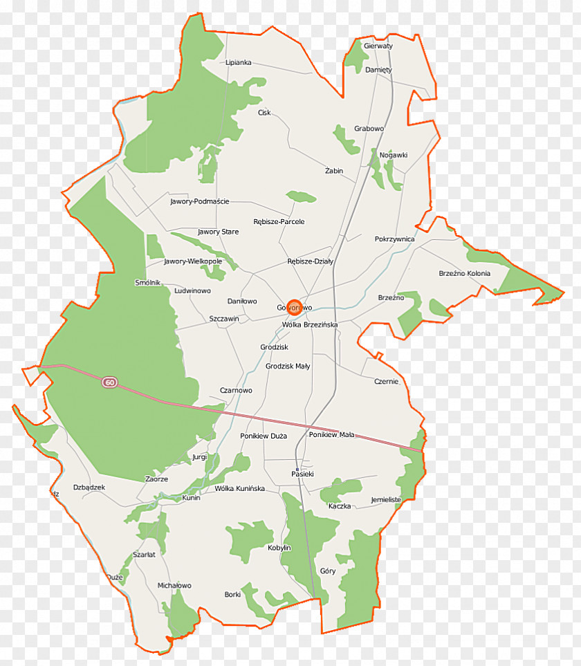Map Kobylin, Ostrołęka County Kruszewo, Michałowo, Gmina Goworowo Czernie Goworowo, PNG