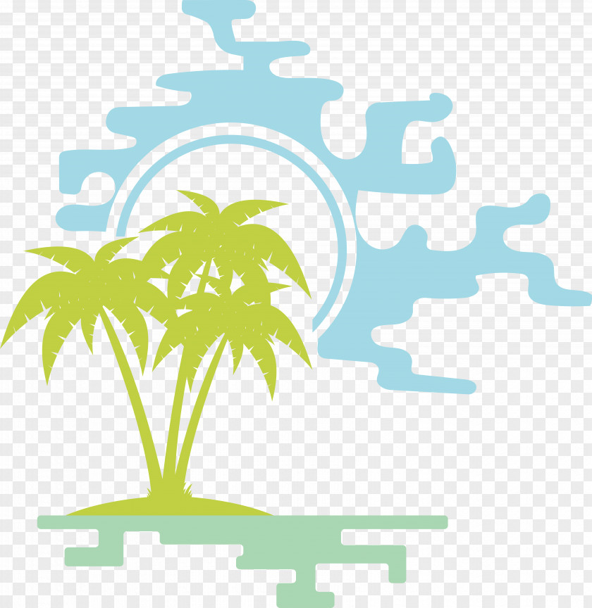 Silhouette Palm Vector Clip Art PNG