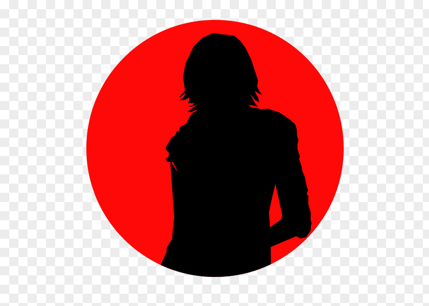 Silhouette Shoulder Circle Woman PNG