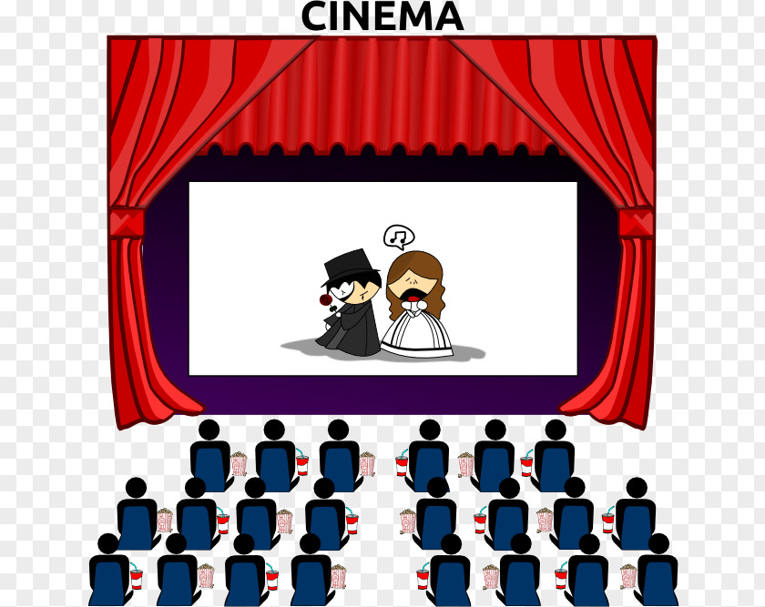 Stage Popcorn Cinema Film Clip Art PNG