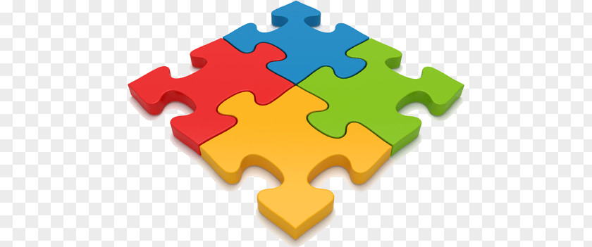 4 Puzzle Pieces PNG Pieces, assorted-color jigsaw puzzle clipart PNG