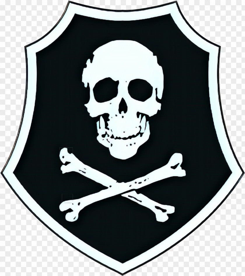Stencil Emblem Skull PNG