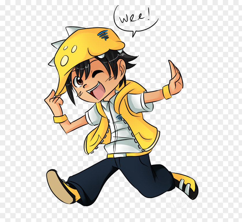 Animation Drawing BoBoiBoy Taufan PNG