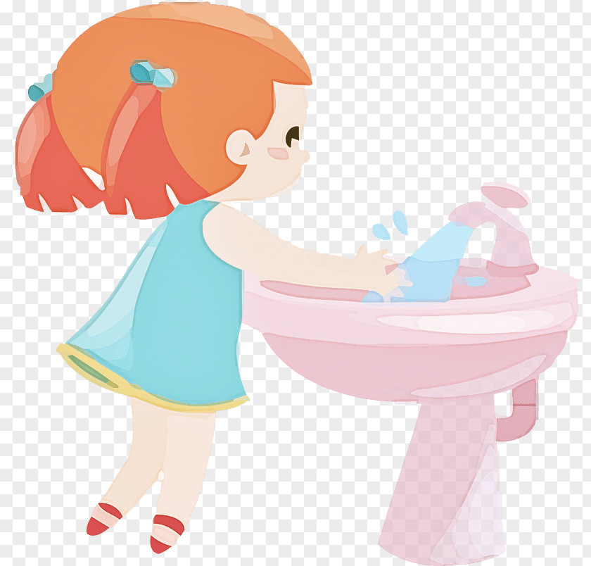 Cartoon Bathing Potty Training Child Play PNG