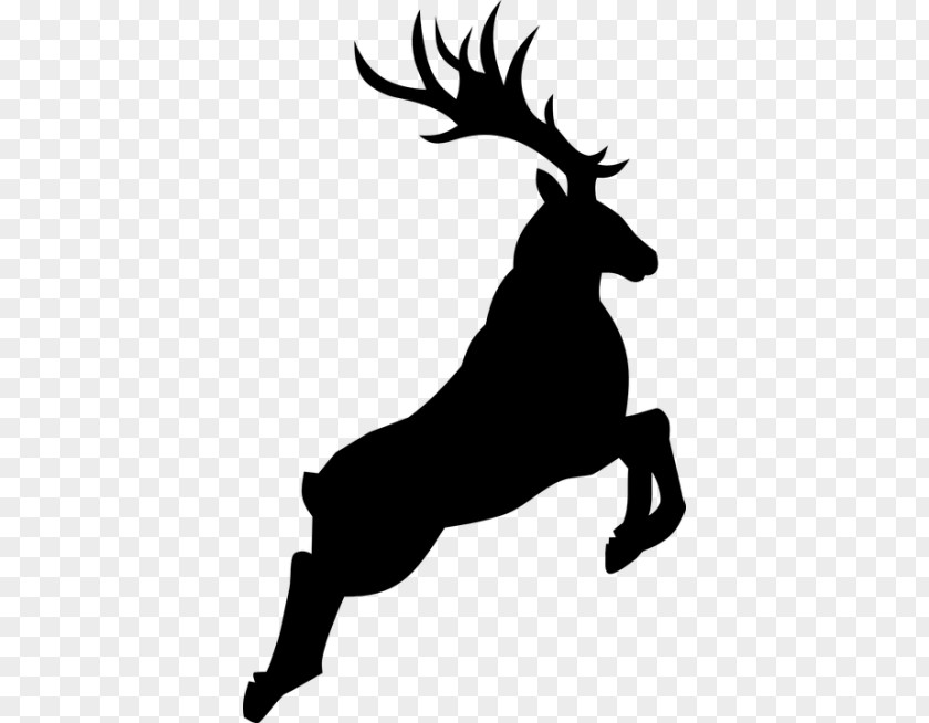 Christmas Silhouette Reindeer Vector Graphics Clip Art PNG