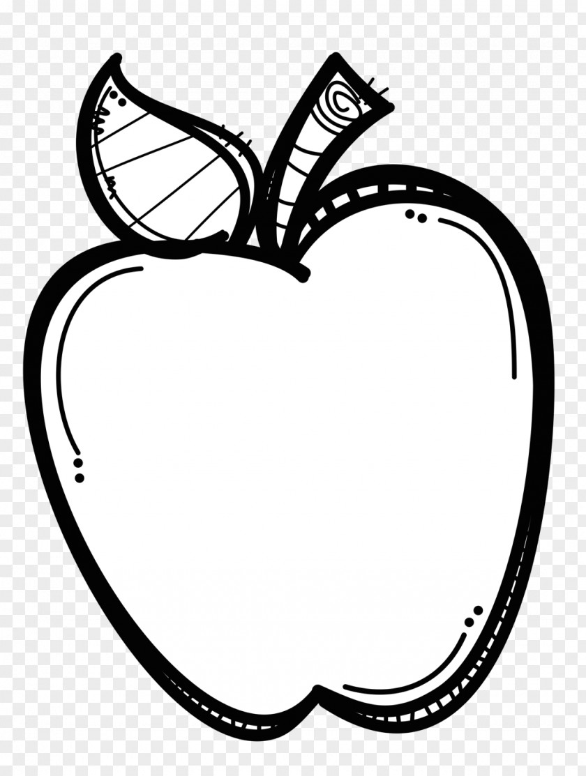 Apple Fruit Black And White Clip Art PNG