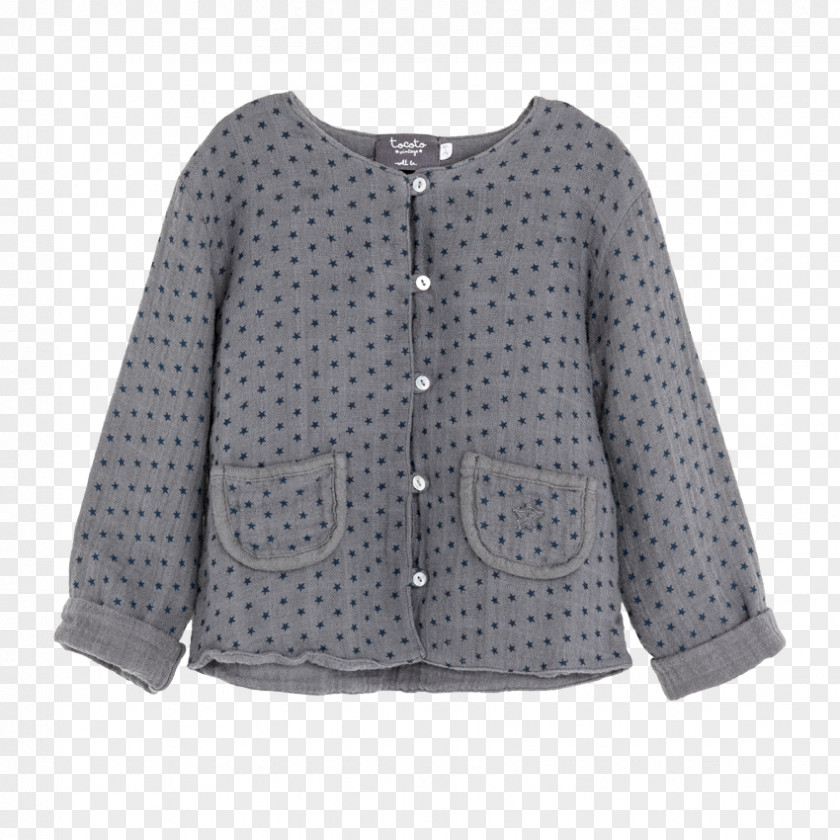 Button Cardigan Polka Dot Blouse Sleeve PNG