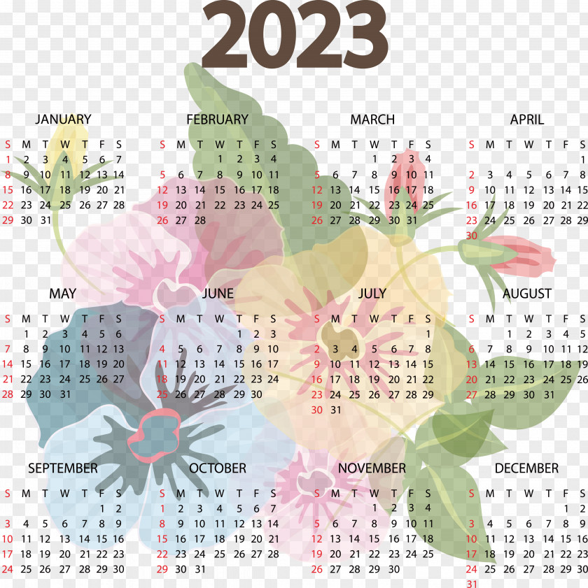 Calendar Font Flower Pattern Meter PNG
