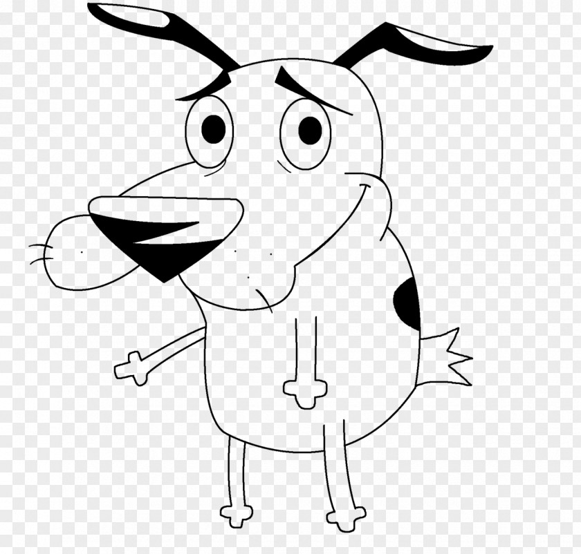 Courage The Cowardly Dog Line Art Drawing Clip PNG