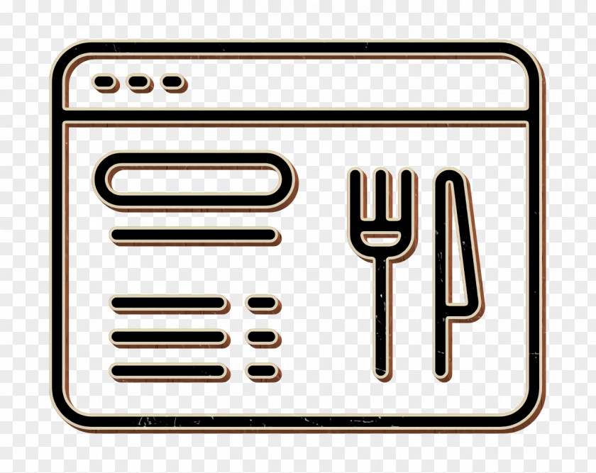 Browser Icon Restaurant Elements PNG