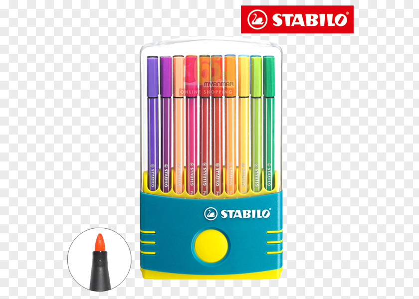 Felt Tip Pen STABILO 68 ColorParade Blue/red Accessories Marker Schwan-STABILO Schwanhäußer GmbH & Co. KG Stabilo PNG